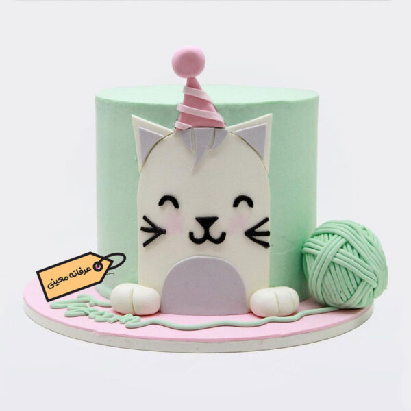 کیک تولد گربه زیبا